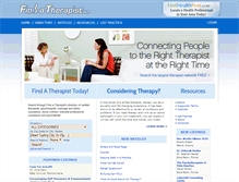 Tablet Screenshot of find-a-therapist.com